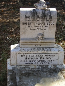 Grave of Robert and Susan Budd