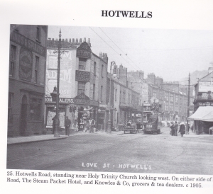 Hotwells Road with shops